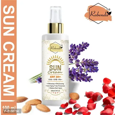 Rabenda Sunscreen Cream Spf 30+, Whitening,Moisturising,Anti Aging,Reduce Dark Spote Protetion From Uva/Uvb/Pa++, Sun Protection And De Tan- 100 ml each, Pack Of 2-thumb2