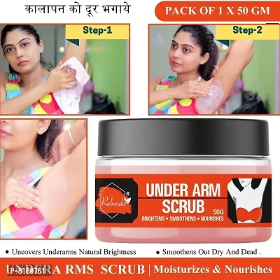 Rabenda Under Arm Scrub Blend Of Coconut Oil And Coconut Shell Powder Brightens Softens Nourishes And Smoothens Your Underarms Scrub - 50 Grams