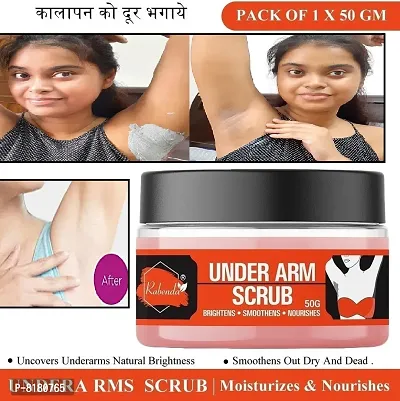 Rabenda Under Arm Scrub Blend Of Coconut Oil And Coconut Shell Powder Brightens Softens Nourishes And Smoothens Your Underarms Scrub - 50 Grams