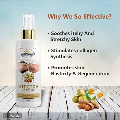 Abhigamyah Stretch Care Oil to Minimize Stretch Marks and Even Out Skin Tone - Blend of 6 Oils with Rosehip Calendula and Sea Buckthorn Oils - No Parabens, Silicones, Mineral Oil and Color - 100mL pack of 4-thumb3
