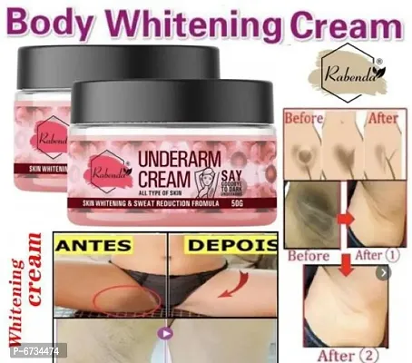 Rabenda Underarm and Neck Back Whitening Cream For Lightening  Brightening All Skin types (50 g) pack of-2