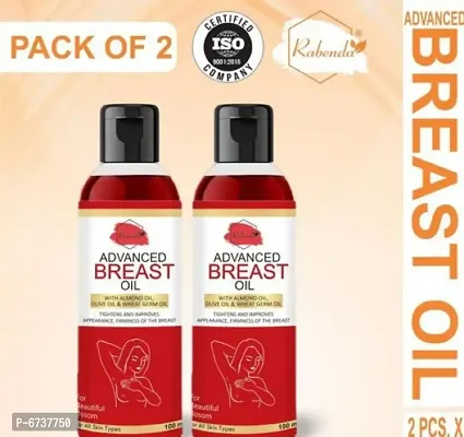 RABENDA Release Breast Destressing Oil for Women- ALMOND OIL,OLIVE OIL  WHEAT GERM OIL - Relieves Stress Caused by Wired Bra and Breast toner massage oil 100% natural which helps in growth pack 2