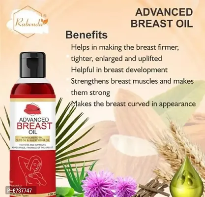 RABENDA Release Breast Destressing Oil for Women- ALMOND OIL,OLIVE OIL  WHEAT GERM OIL - Relieves Stress Caused by Wired Bra and Breast toner massage oil 100% natural which helps in growth pack 1-thumb4