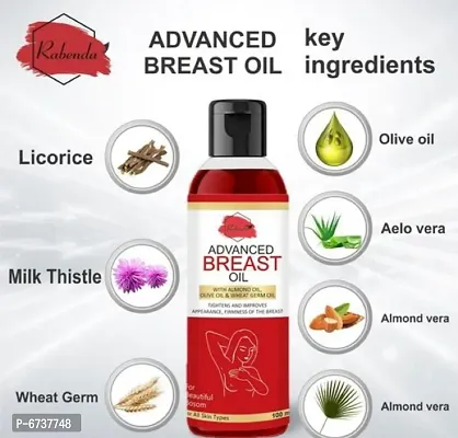 RABENDA Release Breast Destressing Oil for Women- ALMOND OIL,OLIVE OIL  WHEAT GERM OIL - Relieves Stress Caused by Wired Bra and Breast toner massage oil 100% natural which helps in growth pack 1-thumb4