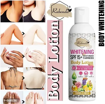 Rabenda Whitening Body Lotion On Spf15+ Skin Lighten and Brightening Body Lotion Cream (100 Ml) Pack Of 1 Lotion and Creams
