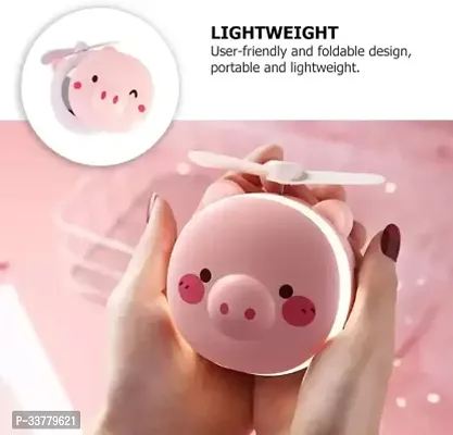 New LED Light Mirror Fan for Instant Beauty with Cartoon LED Selfie Light-thumb3