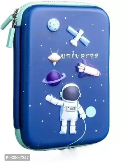 Stylish Blue Printed Pencil Box For Kids-thumb0