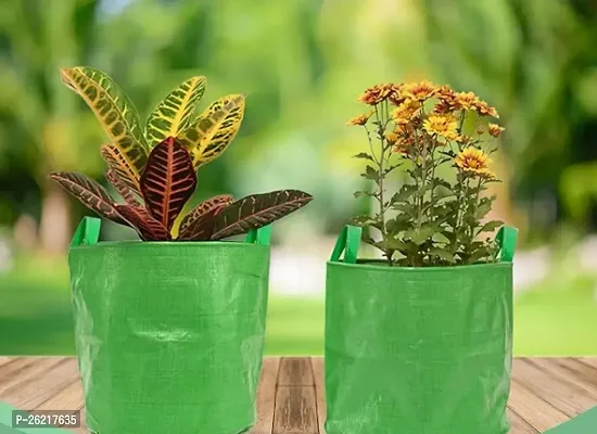 Stylish Yellow Green Grow Bags For Plants Pack Of 2