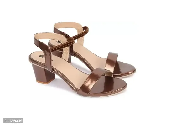 Stylish Brown Synthetic Solid Heels For Women