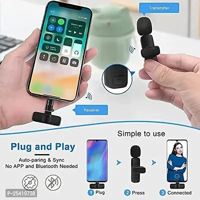 ORIGINAL ( Type C ) K8 Wireless Plug and Play Collar Mic Supported Android | K8 Wireless Mic For YouTube | K8 Wireless Microphone For YouTube | K8 Wireless mics-thumb4