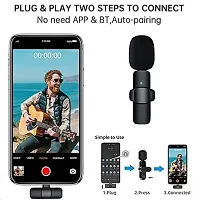 ORIGINAL ( Type C ) K8 Wireless Plug and Play Collar Mic Supported Android | K8 Wireless Mic For YouTube | K8 Wireless Microphone For YouTube | K8 Wireless mics-thumb1