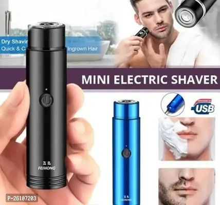 Original Face Mini Hair Remover | Pocket Beard Trimmer | Mini Portable Electric Shaver | Beard Shaver | Beard Trimmer | Face Hair Remover | Mini USB Trimmer | Pain Less Hair Remover ( BLUE )