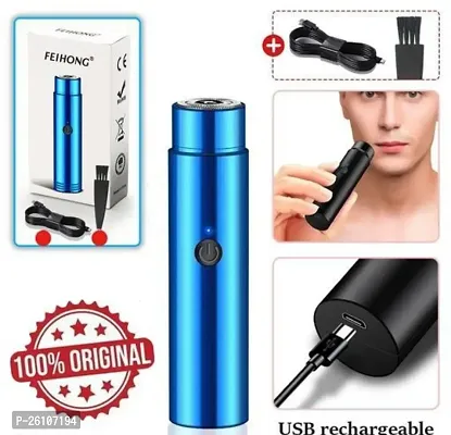 Original Face Mini Hair Remover | Pocket Beard Trimmer | Mini Portable Electric Shaver | Beard Shaver | Beard Trimmer | Face Hair Remover | Mini USB Trimmer | Pain Less Hair Remover ( BLUE )-thumb2