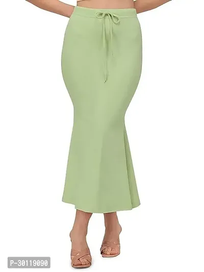 Reliable Green Cotton Blend Solid Stitched Patticoats For Women-thumb0