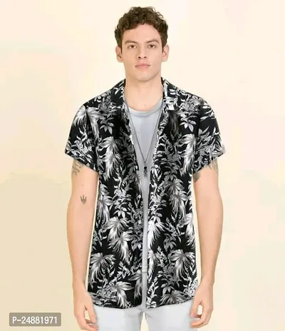 Reliable Multicoloured Cotton Printed Short Sleeves Casual Shirt For Men-thumb0