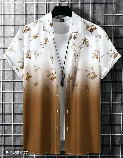 Reliable Multicoloured Cotton Printed Short Sleeves Casual Shirt For Men