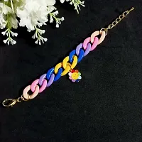 HADIE Bracelet for Girls Kids Jewellery with Flower Charm Bracelet Colourful Adjustable-thumb1