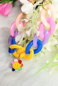 HADIE Bracelet for Girls Kids Jewellery with Flower Charm Bracelet Colourful Adjustable-thumb2