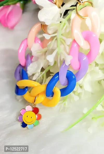 HADIE Bracelet for Girls Kids Jewellery with Flower Charm Bracelet Colourful Adjustable-thumb3