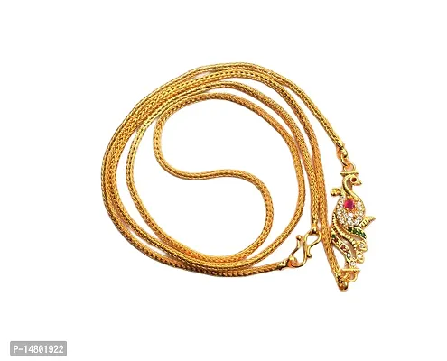 Trendy Women Brass Golden Plated Mangalsutra
