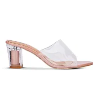 SKOLL Women Pink Transparent Block Heel Sleeper 37-thumb4