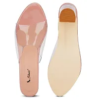 SKOLL Women Pink Transparent Block Heel Sleeper 37-thumb3