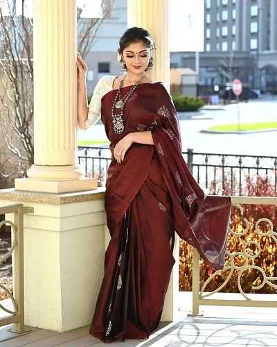 Art Silk Jacquard Sarees with Blouse piece