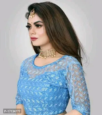 Stylish Fancy Designer Net Stitched Blouses For Women-thumb2