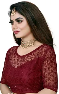 Stylish Fancy Designer Net Stitched Blouses For Women-thumb3