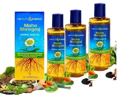 on/on maha bhringraj herbal hair oil pack of 3