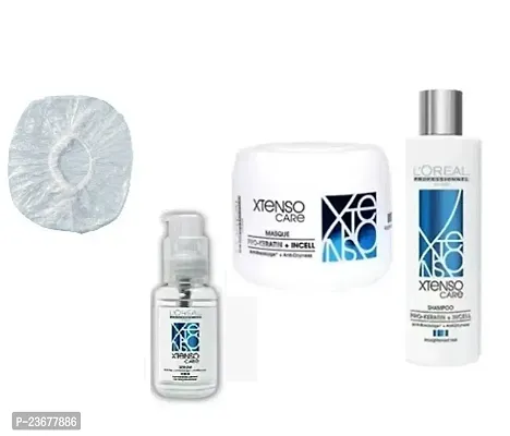 Xtenso Care Combo Shampoo,Masque,Serum,Shower Cap