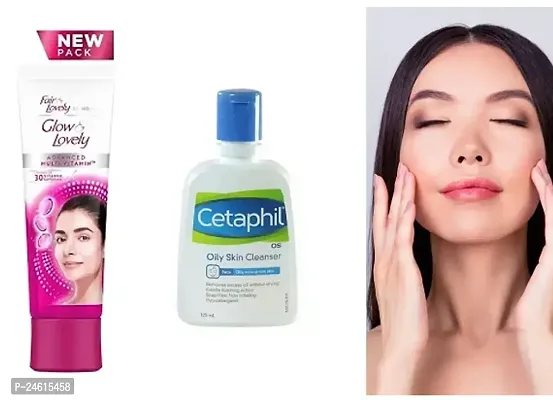 Cetaphil Oily Skin Cleanser , Daily Face Wash for Oily, Acne prone Skin 125ml,Face Cream Fair Lovely  25gm