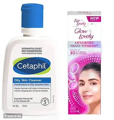 Cetaphil Oilly Skin Cleanser 125ml,fair lovely face cream 25gm-thumb0