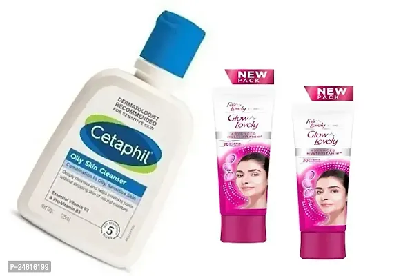 fair lovely 25gm pack of 2glow and lovely,Cetaphil Oilly Skin Cleanser125ml