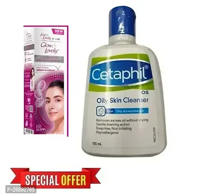 Cetaphil Oilly Skin Cleanser 125ml,Fair lovely 25g-thumb0