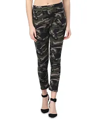 V2 FASHION Women's Skinny Fit Track Pants (Pack of 2) Size 26 to 30 (Army-Black Army)-thumb1
