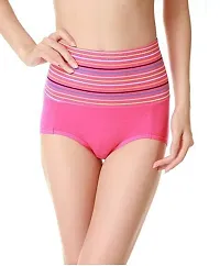 V2 FASHION Women's Multicolored - Panties - Cotton High Waist Tummy Control Panty-Pack of 2 (Free Size Up to 34 Waist) (Skin-Pink)-thumb2