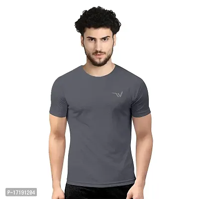 V2 FASHION Men's Round Neck Half Sleeves Regular Dry Fit Gym Sports T-Shirt (Pack of 2)-thumb3