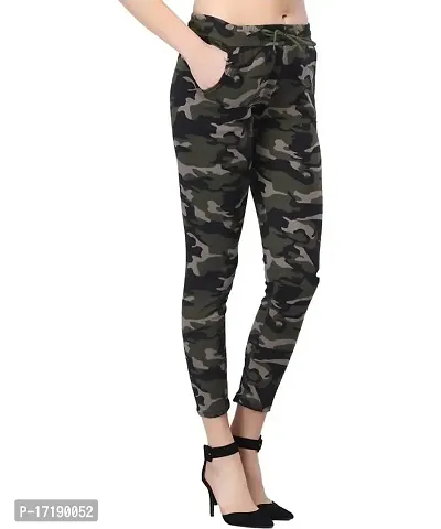 V2 FASHION Women's Skinny Fit Track Pants (Pack of 2) Size 26 to 30 (Army-Coffe Army)-thumb4