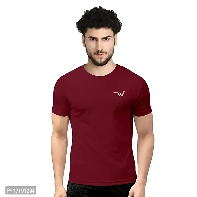 V2 FASHION Men's Round Neck Half Sleeves Regular Dry Fit Gym Sports T-Shirt (Pack of 2)-thumb2