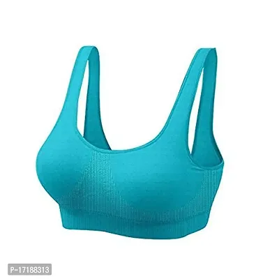 V2 FASHION Women's Nylon, Cotton Non Padded Wire Free Sports, Seamless Bra (vsport_Black, Pink, Rama_Free Size)-thumb3