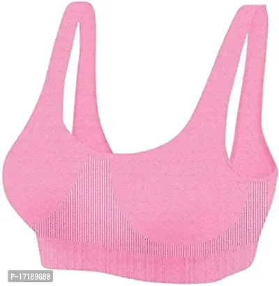 V2 FASHION Air Bra, Sports Bra for Girls and Women Non Padded Non Wired Seamless Bra | Free Size 28-36 | Pack of 3 Combo (Free, Pink-Pink-Pink)-thumb2