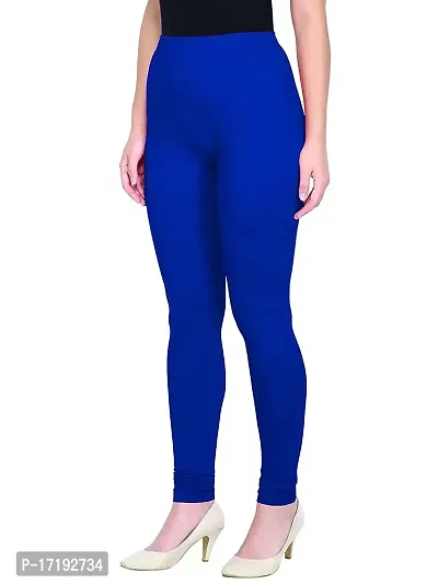 V2 FASHION Cotton Solid Stretchable Leggings for Women (Free Size 30-38) (Free, Royal Blue)-thumb0