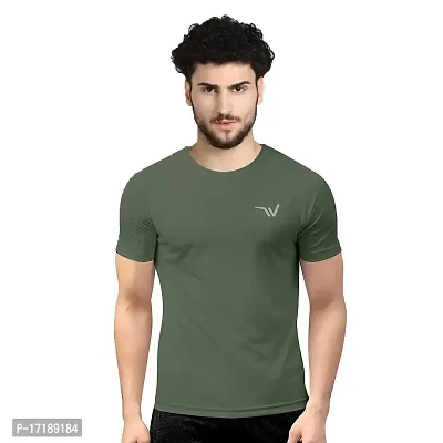 V2 FASHION Men's Round Neck Half Sleeves Regular Dry Fit Gym Sports T-Shirt (Pack of 2)-thumb2