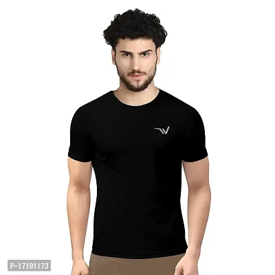 V2 FASHION Men's Round Neck Half Sleeves Regular Dry Fit Gym Sports T-Shirt (Pack of 2)-thumb2