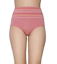 V2 FASHION Women's Multicolor Cotton High Waist Tummy Control Panty-Pack of 3 (Free Size Upto 34 Waist)-thumb1