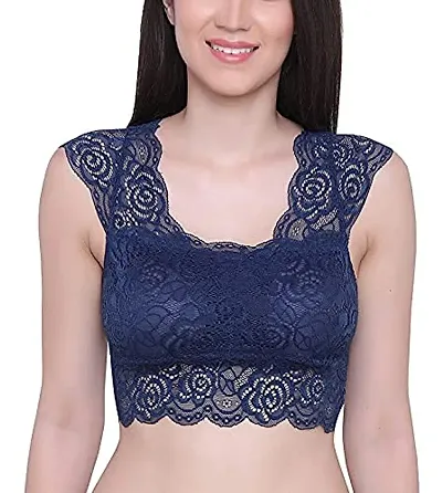 V2 FASHION Styled Fancy Neted Bra { Free Size 30 to 34 }