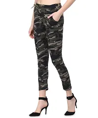 V2 FASHION Women's Skinny Fit Track Pants (Pack of 2) Size 26 to 30 (Army-Coffe Army)-thumb2
