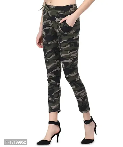 V2 FASHION Women's Skinny Fit Track Pants (Pack of 2) Size 26 to 30 (Army-Coffe Army)-thumb3