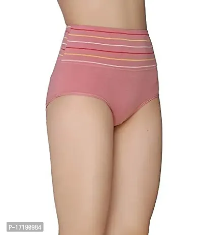 V2 FASHION Women's Multicolor Cotton High Waist Tummy Control Panty-Pack of 3 (Free Size Upto 34 Waist)-thumb4